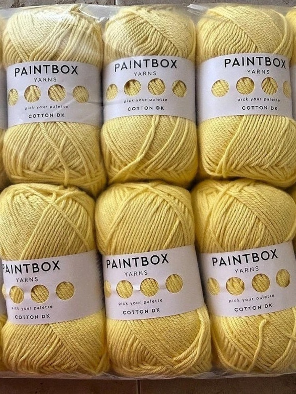 Paintbox Yarns Cotton DK Cotton Yarn 10 Skeins in Yellow NWT